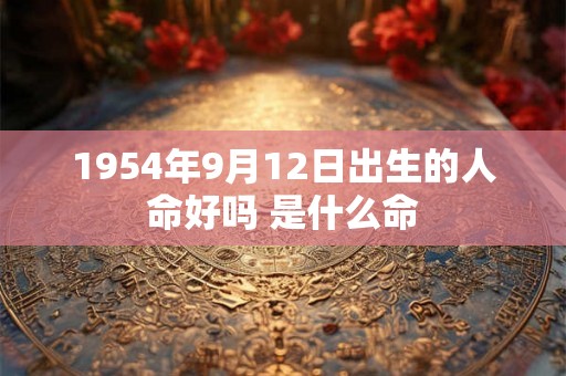 1954年9月12日出生的人命好吗 是什么命