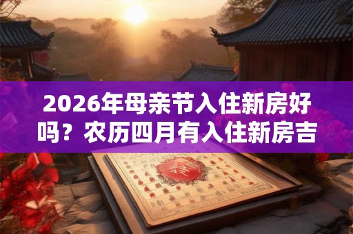2026年母亲节入住新房好吗?农历四月有入住新房吉日吗? 2026年母亲节入住新房好吗?农历四月有入住新房吉日吗?