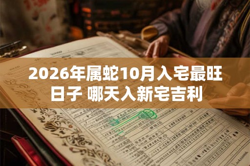 2026年属蛇10月入宅最旺日子 哪天入新宅吉利
