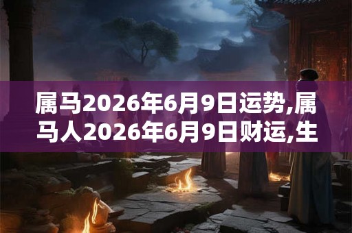 属马2026年6月9日运势,属马人2026年6月9日财运,生肖马2026年6月9日运势