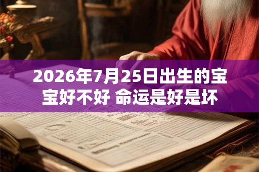 2026年7月25日出生的宝宝好不好 命运是好是坏
