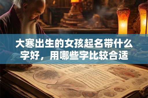 大寒出生的女孩起名带什么字好，用哪些字比较合适