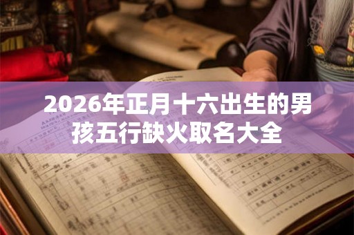 2026年正月十六出生的男孩五行缺火取名大全