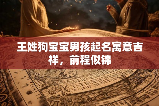 王姓狗宝宝男孩起名寓意吉祥，前程似锦