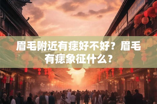 眉毛附近有痣好不好？眉毛有痣象征什么？