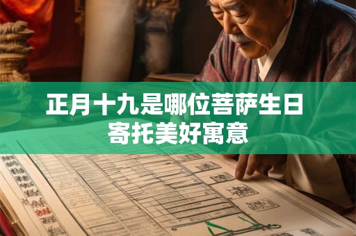 正月十九是哪位菩萨生日 寄托美好寓意