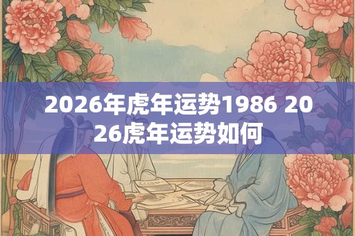 2026年虎年运势1986 2026虎年运势如何
