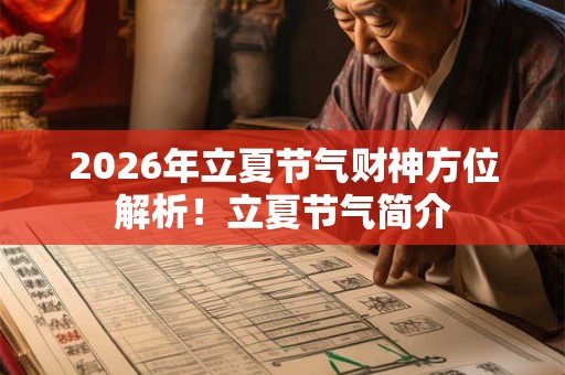 2026年立夏节气财神方位解析！立夏节气简介