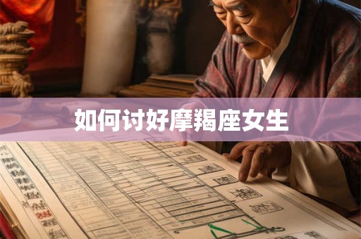 如何讨好摩羯座女生