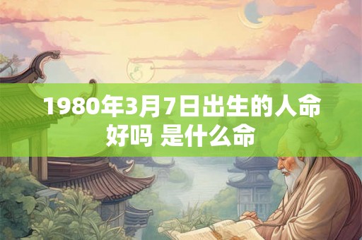1980年3月7日出生的人命好吗 是什么命