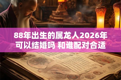 88年出生的属龙人2026年可以结婚吗 和谁配对合适