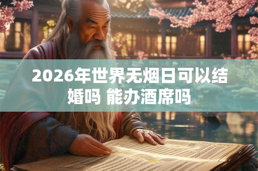 2026年世界无烟日可以结婚吗 能办酒席吗 2026年世界无烟日可以结婚吗 能办酒席吗
