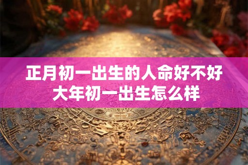 正月初一出生的人命好不好 大年初一出生怎么样