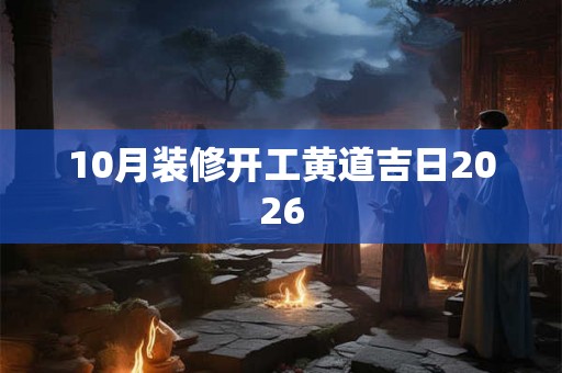 10月装修开工黄道吉日2026