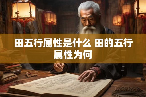 田五行属性是什么 田的五行属性为何
