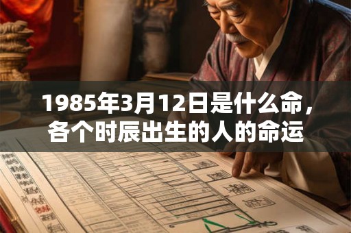 1985年3月12日是什么命，各个时辰出生的人的命运