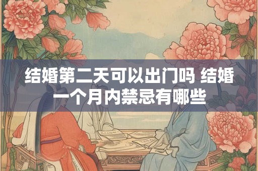 结婚第二天可以出门吗 结婚一个月内禁忌有哪些