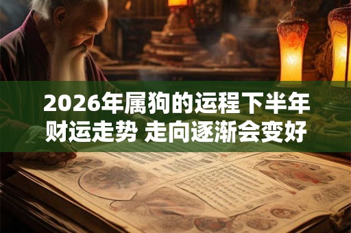 2026年属狗的运程下半年财运走势 走向逐渐会变好