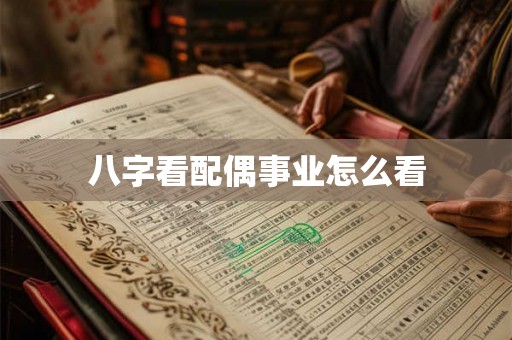 八字看配偶事业怎么看