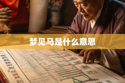 梦见马是什么意思