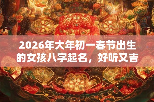 2026年大年初一春节出生的女孩八字起名，好听又吉利的名字推荐