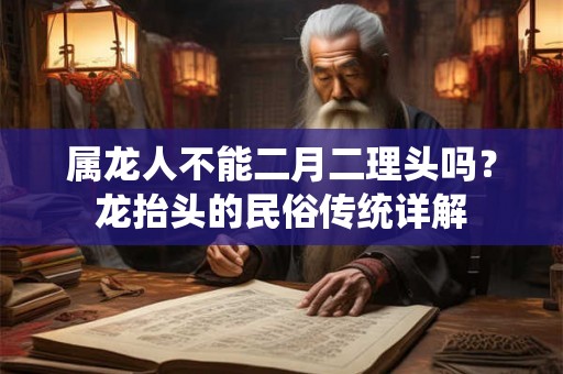 属龙人不能二月二理头吗?龙抬头的民俗传统详解 属龙人不能二月二理头吗?龙抬头的民俗传统详解