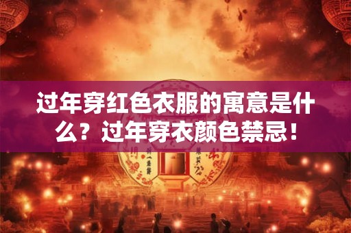 过年穿红色衣服的寓意是什么？过年穿衣颜色禁忌！