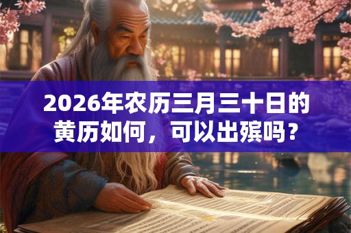 2026年农历三月三十日的黄历如何,可以出殡吗? 2026年农历三月三十日的黄历如何,可以出殡吗?