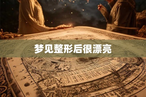 梦见整形后很漂亮