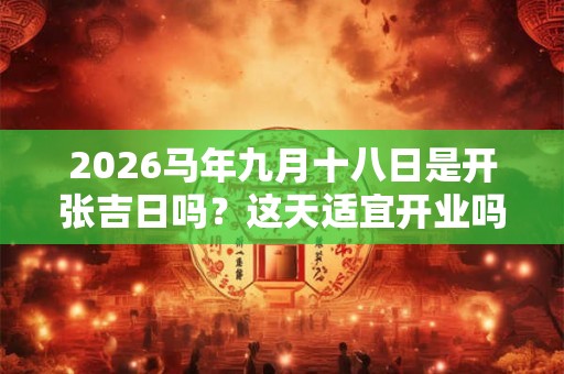 2026马年九月十八日是开张吉日吗？这天适宜开业吗