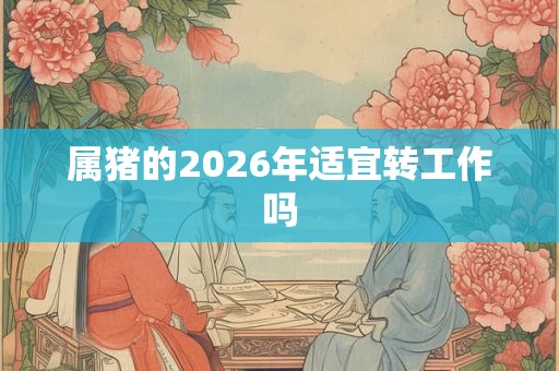 属猪的2026年适宜转工作吗