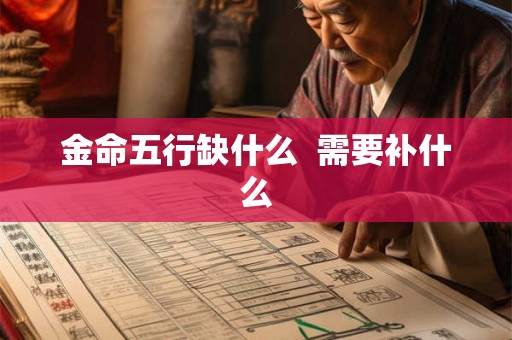 金命五行缺什么  需要补什么