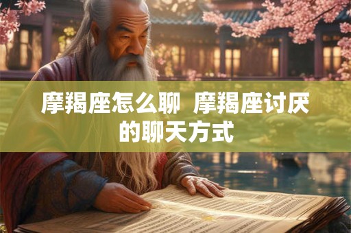 摩羯座怎么聊 摩羯座讨厌的聊天方式 摩羯座怎么聊 摩羯座讨厌的聊天方式