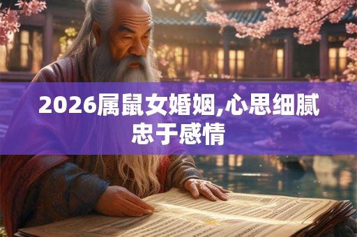 2026属鼠女婚姻,心思细腻忠于感情