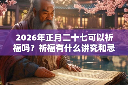 2026年正月二十七可以祈福吗?祈福有什么讲究和忌讳? 2026年正月二十七可以祈福吗?祈福有什么讲究和忌讳?