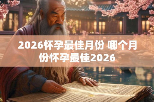 2026怀孕最佳月份 哪个月份怀孕最佳2026