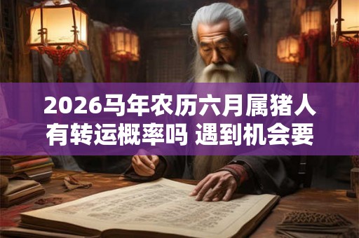 2026马年农历六月属猪人有转运概率吗 遇到机会要珍惜 2026马年农历六月属猪人有转运概率吗 遇到机会要珍惜