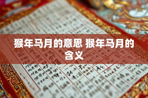 猴年马月的意思 猴年马月的含义