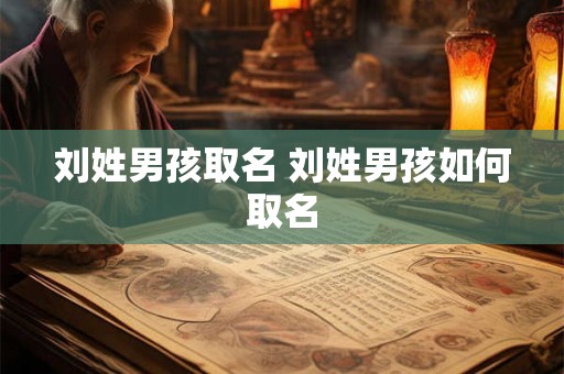 刘姓男孩取名 刘姓男孩如何取名