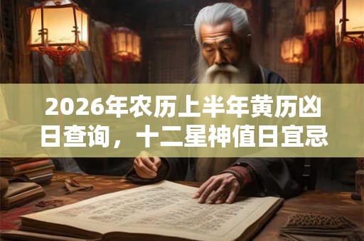 2026年农历上半年黄历凶日查询,十二星神值日宜忌 2026年农历上半年黄历凶日查询,十二星神值日宜忌