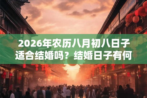 2026年农历八月初八日子适合结婚吗？结婚日子有何讲究？