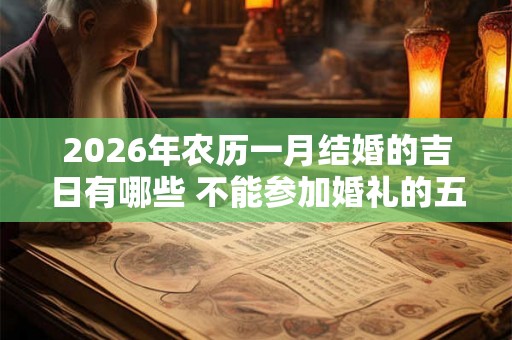 2026年农历一月结婚的吉日有哪些 不能参加婚礼的五类人