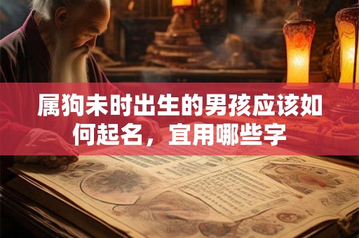 属狗未时出生的男孩应该如何起名，宜用哪些字