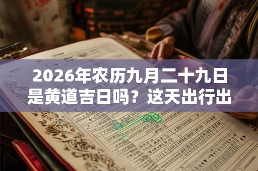 2026年农历九月二十九日是黄道吉日吗？这天出行出游好不好？