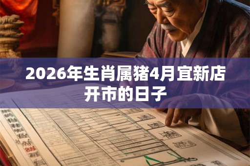 2026年生肖属猪4月宜新店开市的日子