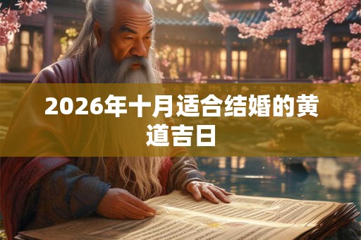 2026年十月适合结婚的黄道吉日