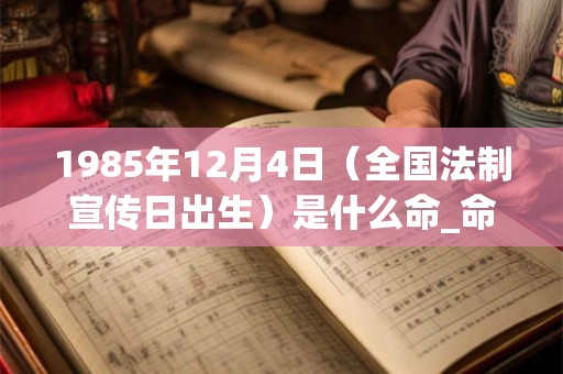 1985年12月4日（全国法制宣传日出生）是什么命_命运如何