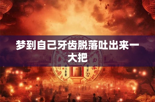 梦到自己牙齿脱落吐出来一大把