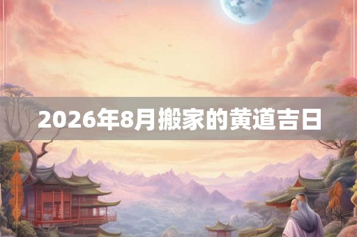 2026年8月搬家的黄道吉日