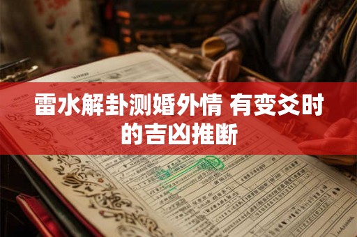 雷水解卦测婚外情 有变爻时的吉凶推断
